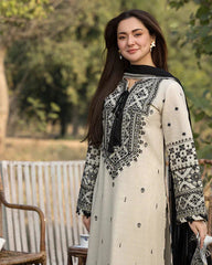 Lawn-3PC Embroidered Shirt with Bamber Embroidered Dupatta-TRC-8065