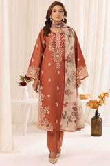 Mohagni 3PC Embroidered Lawn Suit with Digital Printed Diamond Dupatta