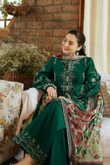 Zara Shahjahan Lawn 3 PC Embroidered with Digital Printed Diamond Dupatta