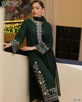2-PIECE DHANAK EMBROIDERED UN-STITICHED SUIT