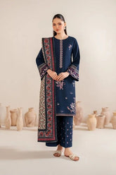 Garnet Lawn Embroidered 3PC Suit with Digital Printed Diamond Dupatta