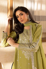 Airjet lawn 3PC Embroidered Suit with Bamber Chiffon Dupatta