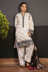 Zara Shahjahan 3PC Embroidered Suit with Diamond Dupatta