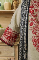 3 Piece Unstitched Heavy Embroidered Lawn Suit ( Fine Printed Lawn Dupatta )