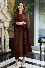 3 Piece Unstitched Heavy Embroidered Lawn Suit ( Full Embroidered Lawn Dupatta )