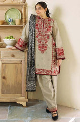 3 Piece Unstitched Heavy Embroidered Lawn Suit ( Fine Printed Lawn Dupatta )