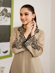 3PC Marina Embroidered Shirt With Embroidered Shawl