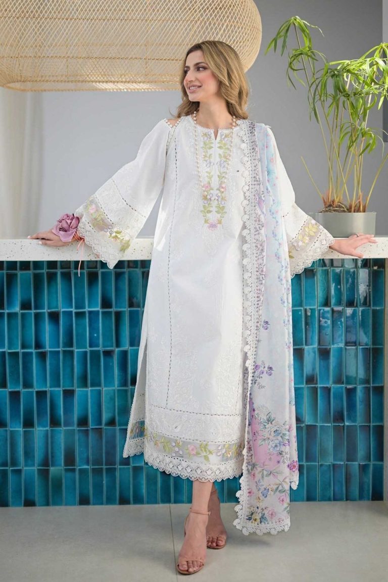 Jazmin 3PC Lawn Suit with Digital Printed Diamond Dupatta