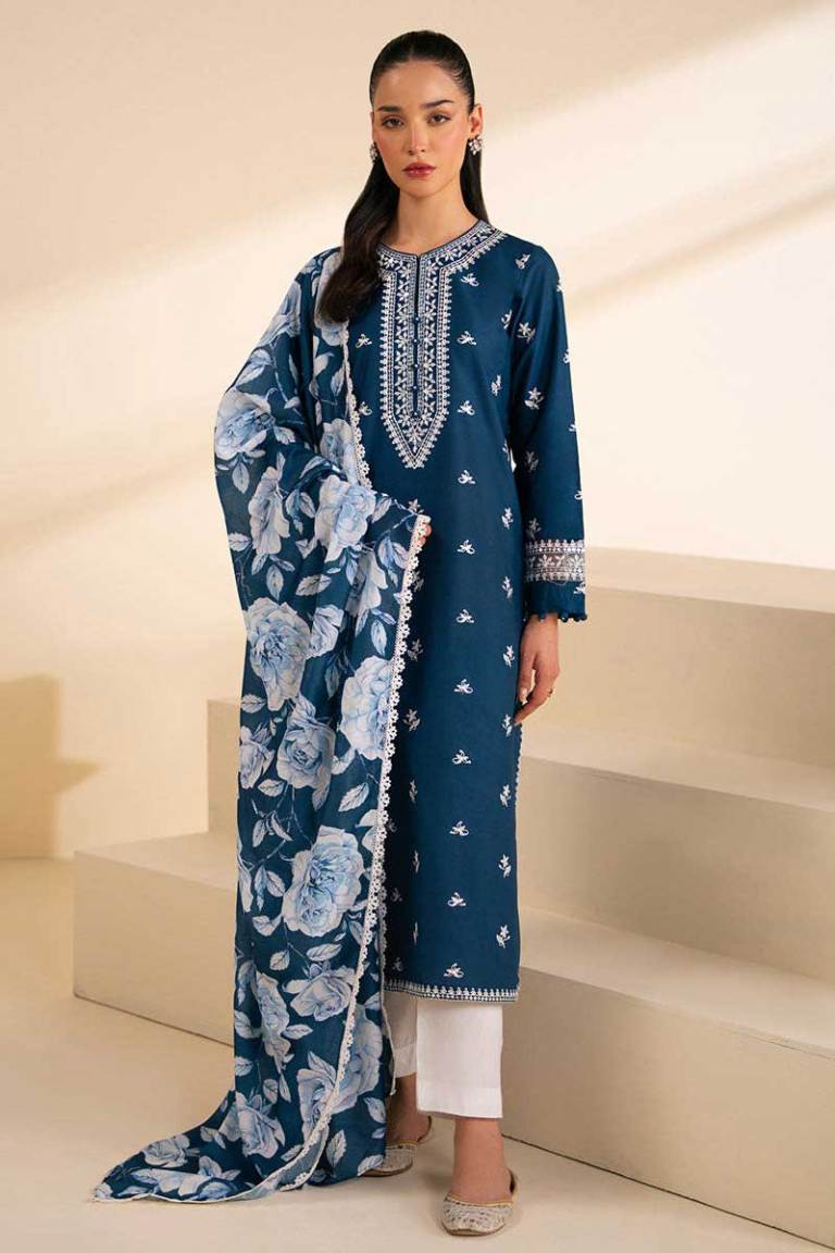 Sapphire Embroidered Lawn 3PC with Digital Printed Diamond Duppatta