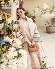2-PIECE DHANAK EMBROIDERED UN-STITICHED SUIT