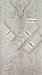 2-PIECE DHANAK EMBROIDERED UN-STITICHED SUIT