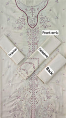 2-PIECE DHANAK EMBROIDERED UN-STITICHED SUIT