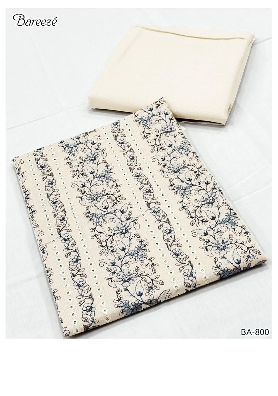 2-PIECE DHANAK EMBROIDERED UN-STITICHED SUIT