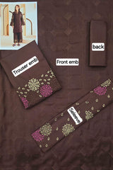 2-PIECE DHANAK EMBROIDERED UN-STITICHED SUIT