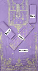 2-PIECE DHANAK EMBROIDERED UN-STITICHED SUIT