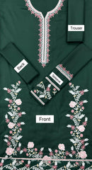 2-PIECE DHANAK EMBROIDERED UN-STITICHED SUIT