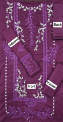 2-PIECE DHANAK EMBROIDERED UN-STITICHED SUIT