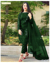 2-PIECE DHANAK EMBROIDERED UN-STITICHED SUIT