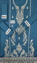 2-PIECE DHANAK EMBROIDERED UN-STITICHED SUIT