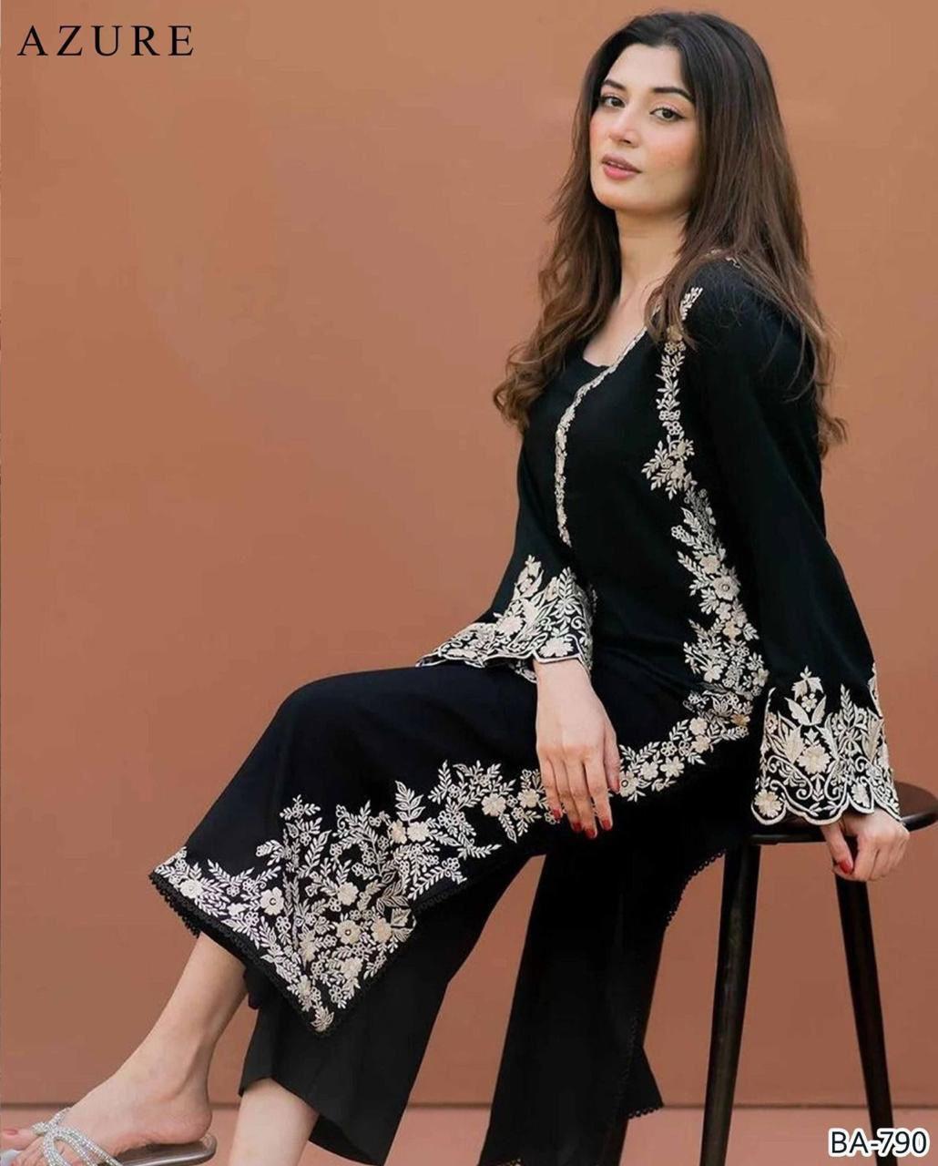 2-PIECE DHANAK EMBROIDERED UN-STITICHED SUIT