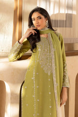 Airjet lawn 3PC Embroidered Suit with Bamber Chiffon Dupatta