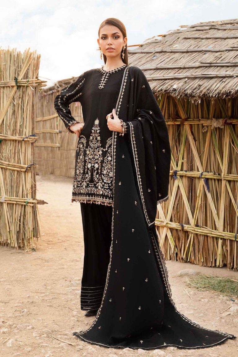 Maria B Lawn 3 PC Embroidered with Pure Bamber Embroidered Dupatta