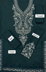 2-PIECE DHANAK EMBROIDERED UN-STITICHED SUIT