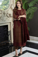 3 Piece Unstitched Heavy Embroidered Lawn Suit ( Full Embroidered Lawn Dupatta )
