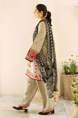 3 Piece Unstitched Heavy Embroidered Lawn Suit ( Fine Printed Lawn Dupatta )