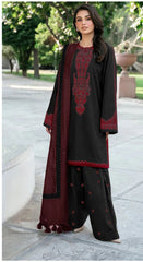 3 Piece - Unstitched Dhanak Suit Embroidered Suit With Digital Dhanak  Shawl